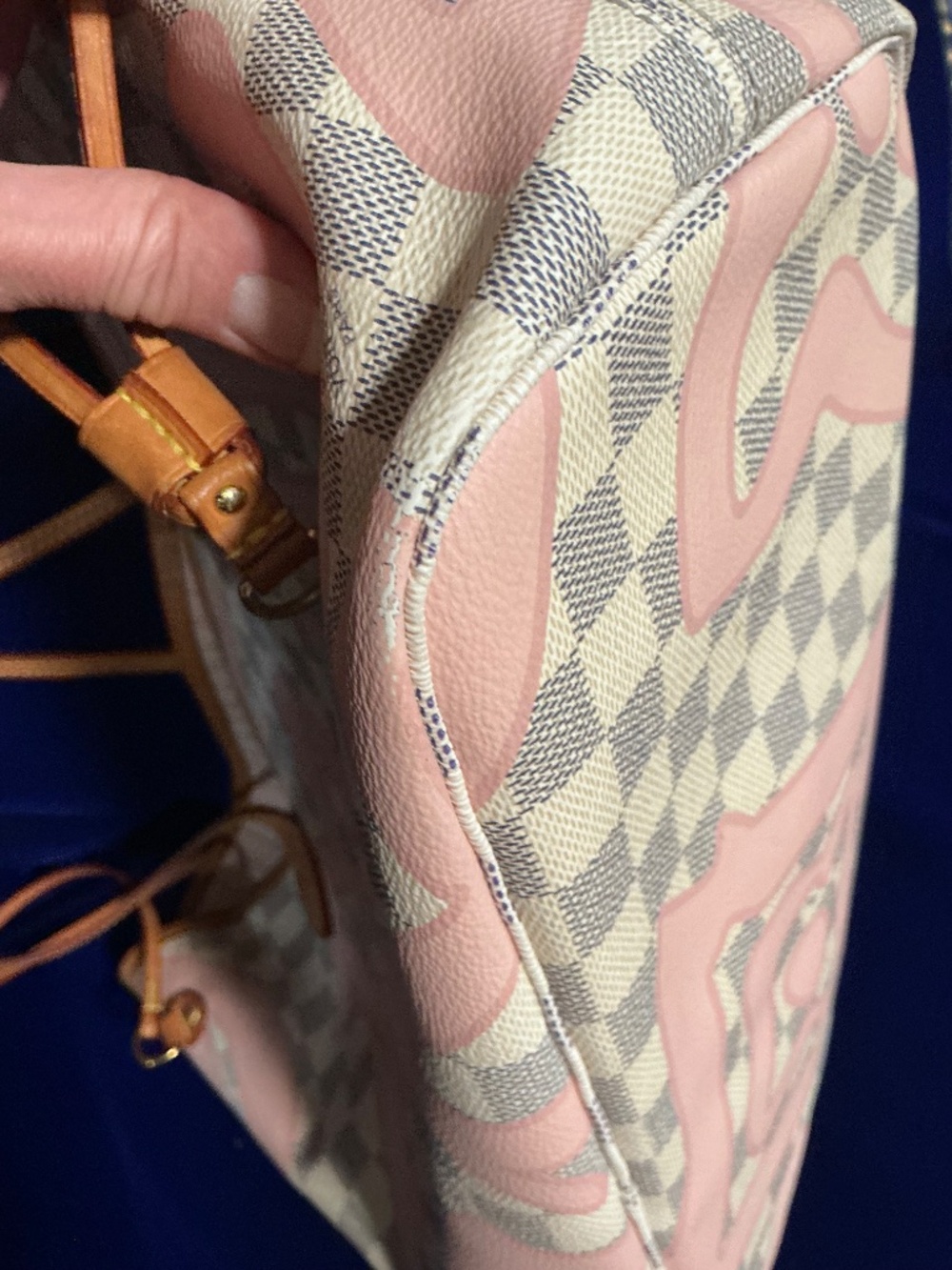 ✨Special edition Authentic Louis Vuitton Damier Azur Tahitienne Neverfull MM - Picture 5 of 16